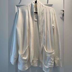J. Crew Ivory Open-Front Cardigan